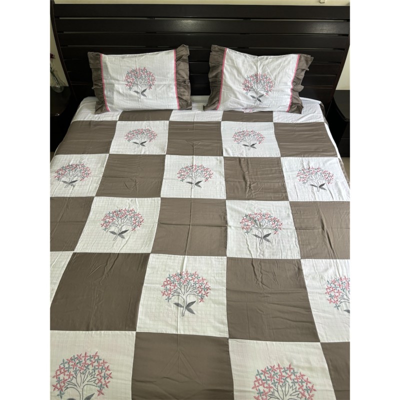 Embroidered bedsheet/bedcover