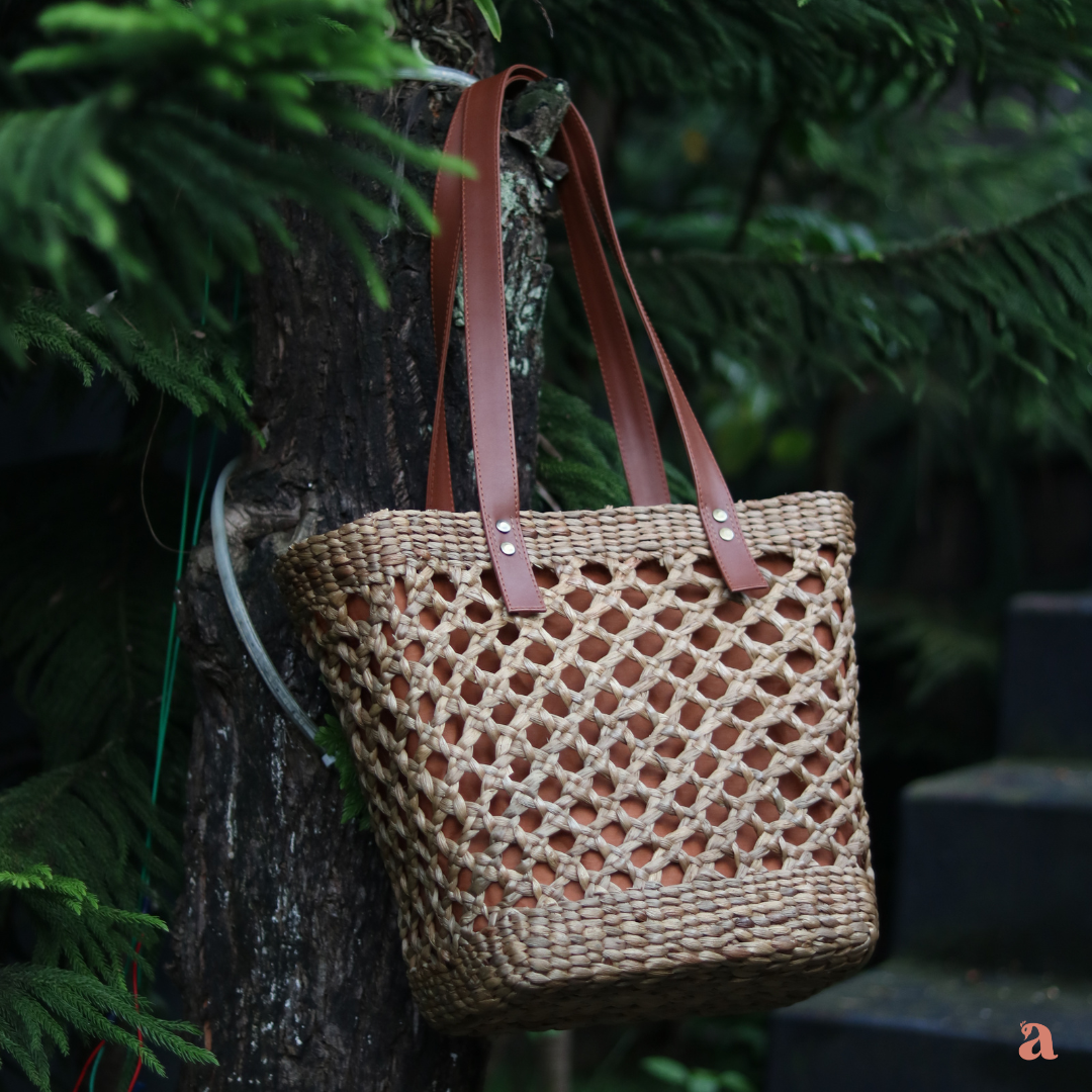 Yildiz - Natural Wicker Tote Bag