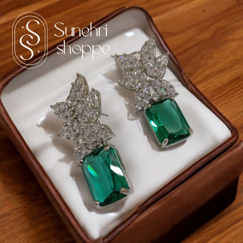 Emerald Green Earrings