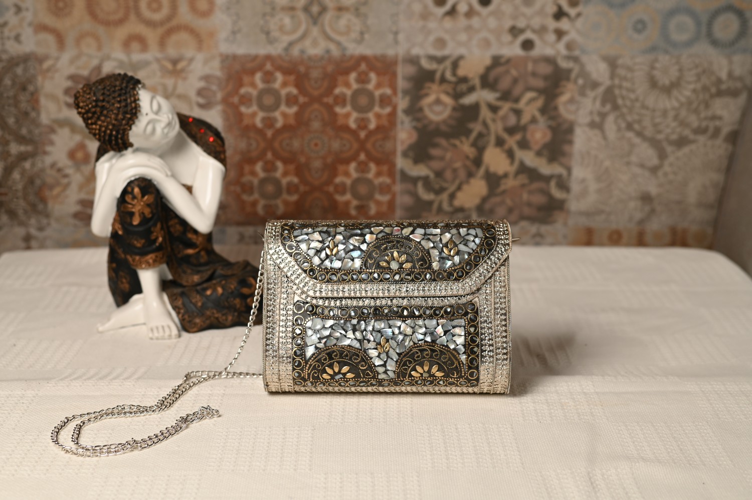 Mosaic Mirage Metallic Clutch