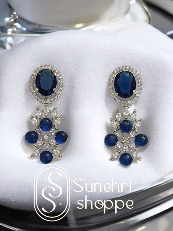 Blue Neo Classical Danglers