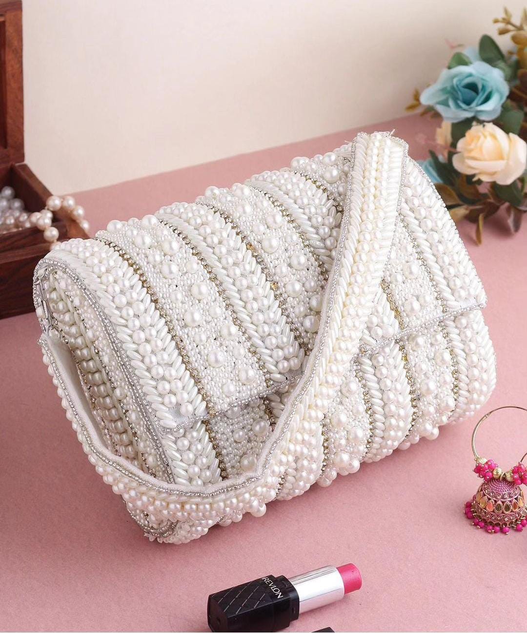 PEARL FLAP BAG