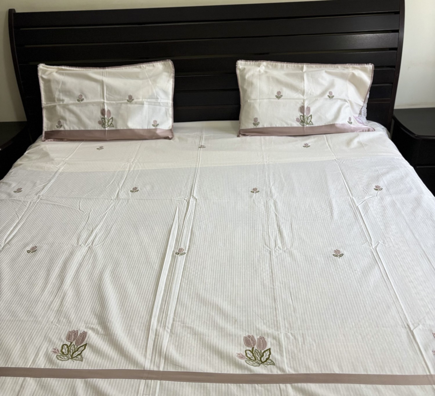 Embroidered bedcover