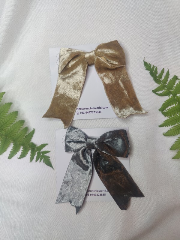 Assorted Velvet Hair bow(pack of 2)