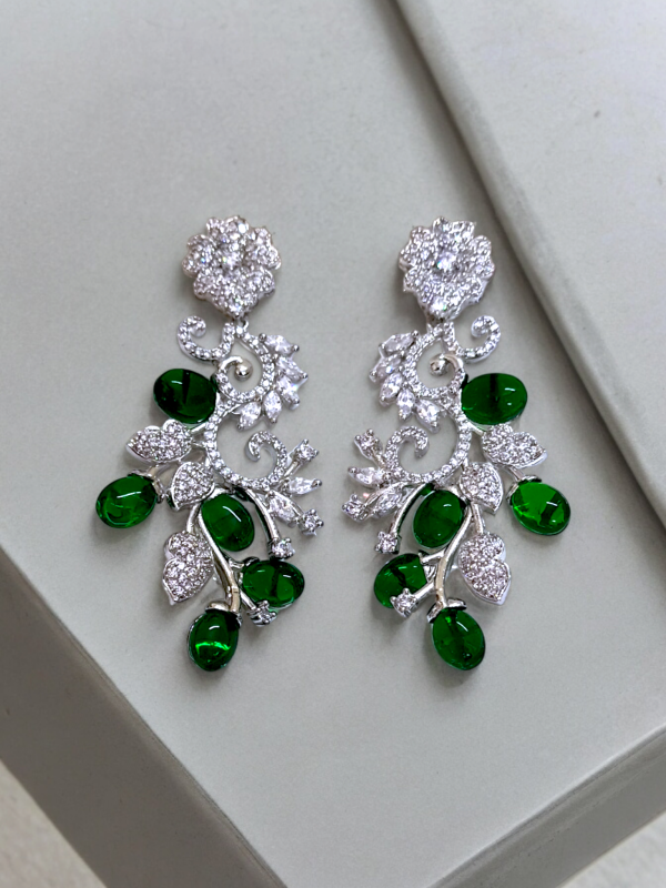 Green Grapevine Earrings