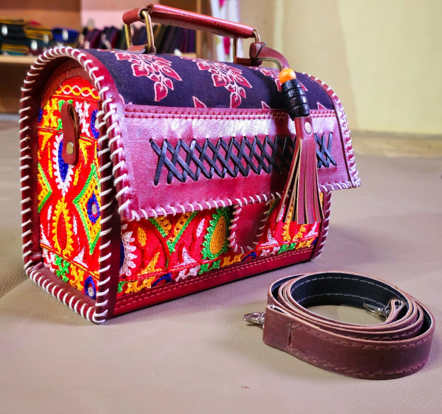 Tribal Tapestry Kutch Hut Bags