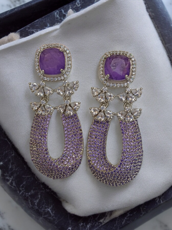 Purple Helix Earrings